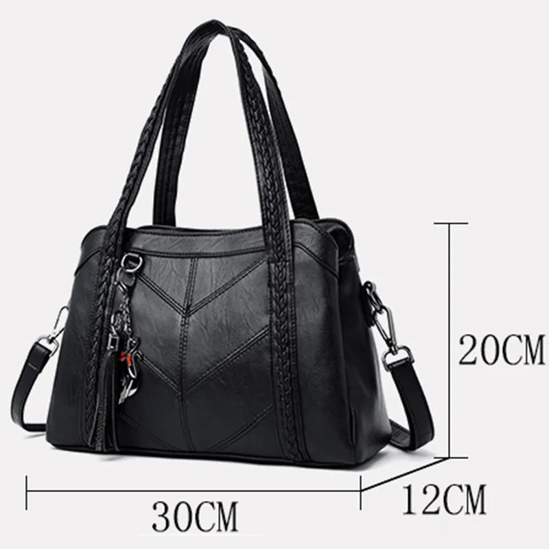 Sac A Main Soft Leather Luxury Handbags Women Bags Designer Ladies Handbag High Quality Tassel Crossbody Bags For Women Tote Bag