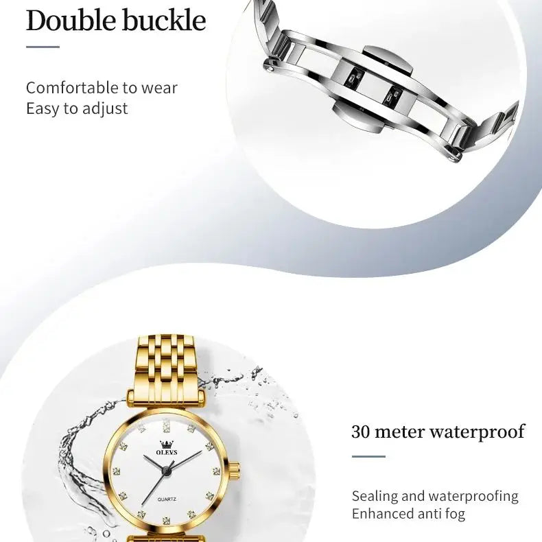 OLEVS Luxury Brand Business Women's Watch Classic Fashion Waterproof Quartz Women's Watch Elegant Girl Gift Relojes Para Mujer