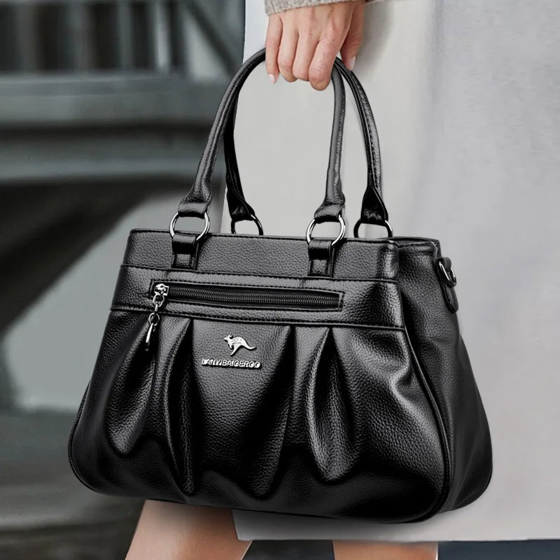 Female Handbag Luxury brands Women Bags Designer high-capacity Soft Leather Shoulder Crossbody Bags for Women Tote Bag 3 layers